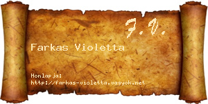 Farkas Violetta névjegykártya